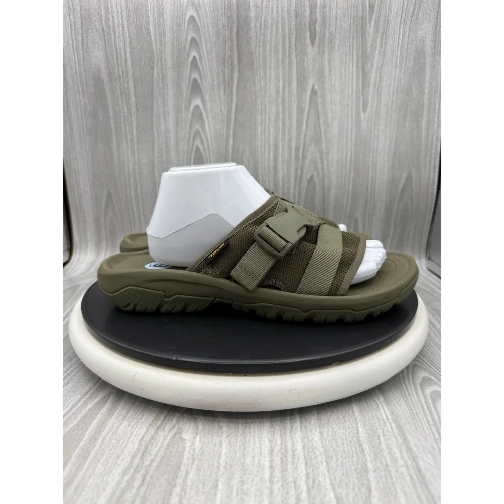 Teva Hurricane Verge Mens Size 10 Olive Green Slip On Slide Sandals 1136230 NEW